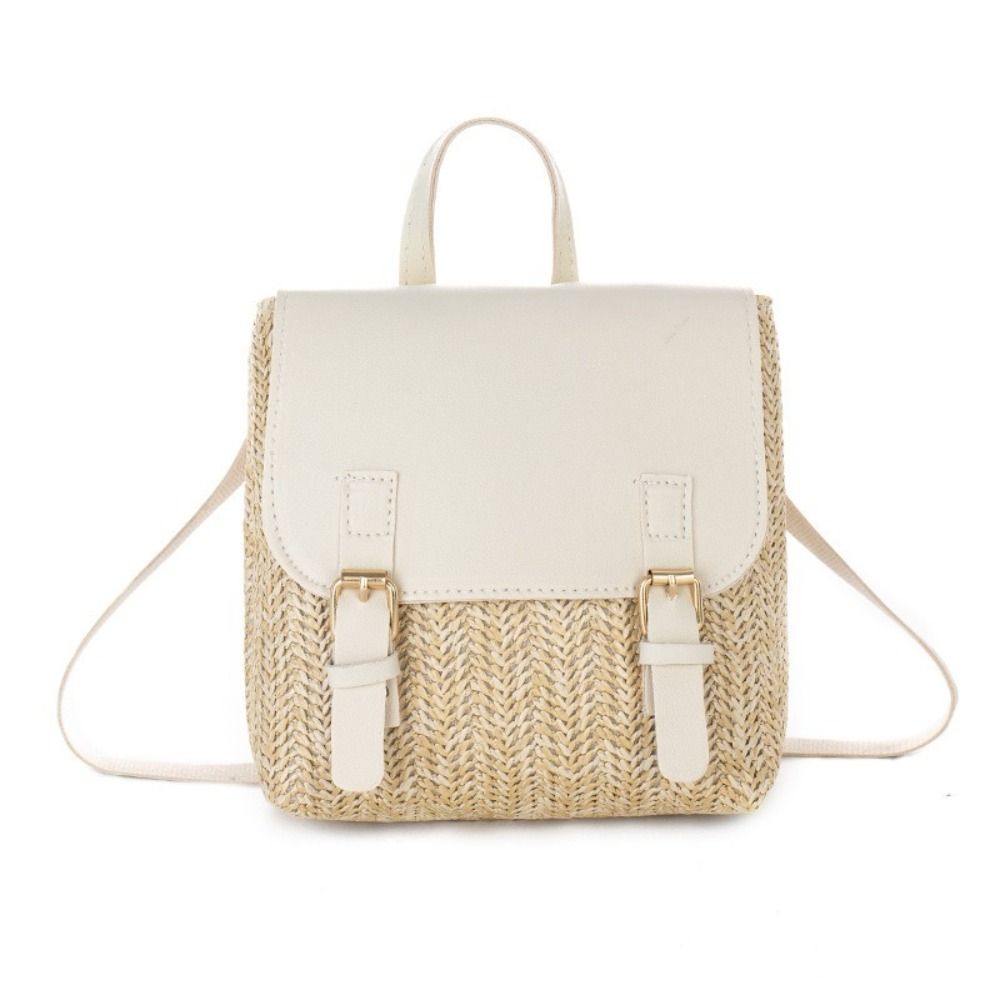 Luxury Bags Designer - Veelzijdige tas PU-leer Stro-rugzak Retro design