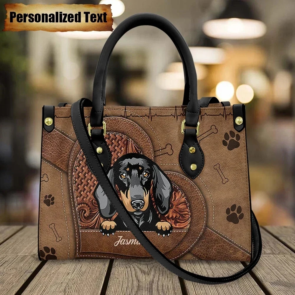 Luxury Bags Brand Names - Leren schoudertassen voor dames Gepersonaliseerde naam
