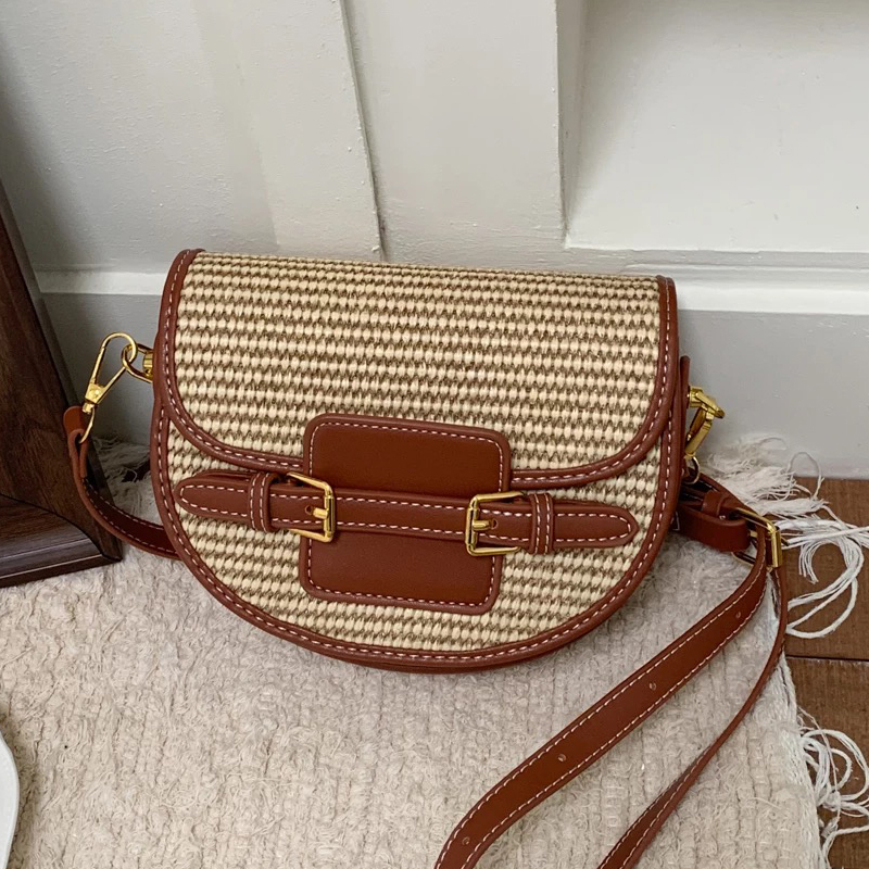 Luxury Bags Mini - Engelse stijl mini strooien zadeltassen voor