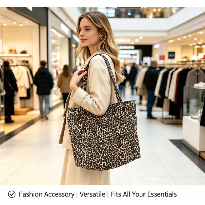 2026 Leopard Print Canvas Tote - Quiet Luxury Bags Tote recensie en prijs