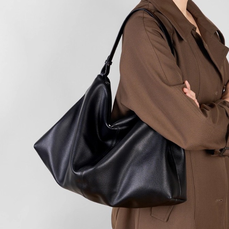 Echte leren schoudertas voor d - Quiet Luxury Bags Tote recensie en prijs