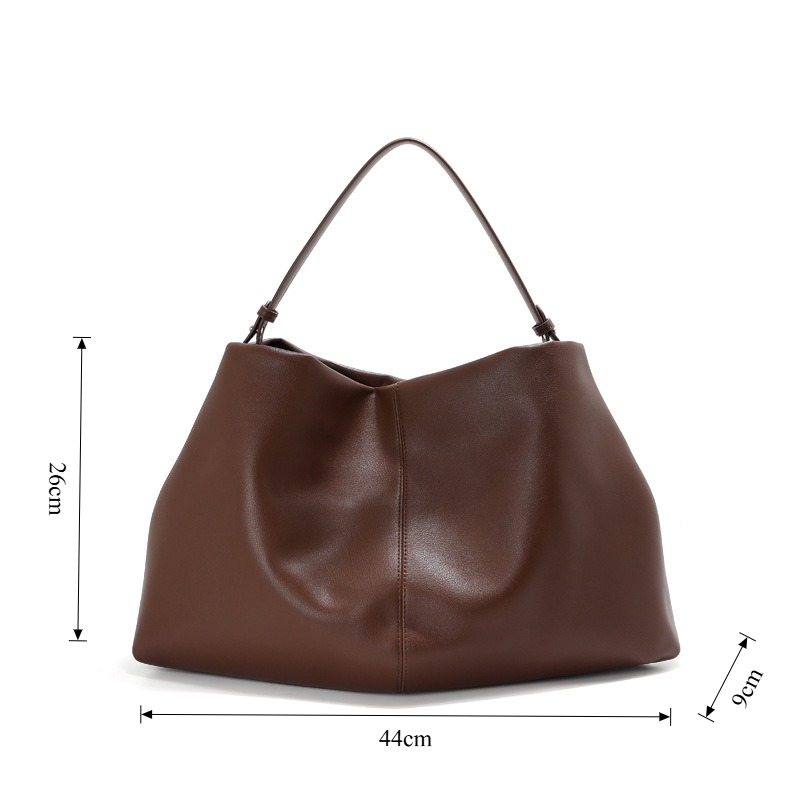 Echte leren schoudertas voor d - Quiet Luxury Bags Tote recensie en prijs