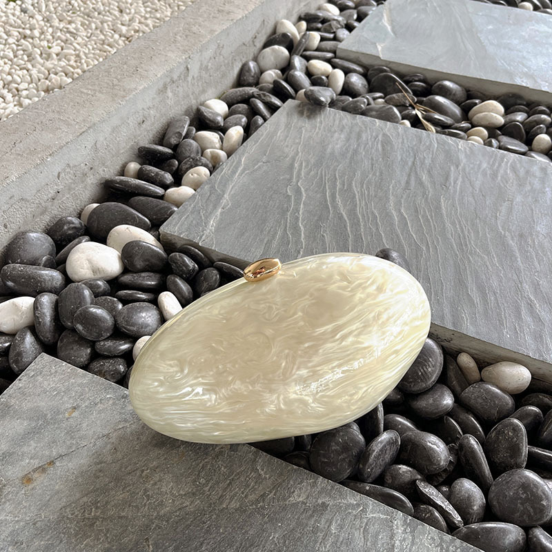Ovaal marmer beige schelp acry - Luxury Bags Mini recensie en prijs