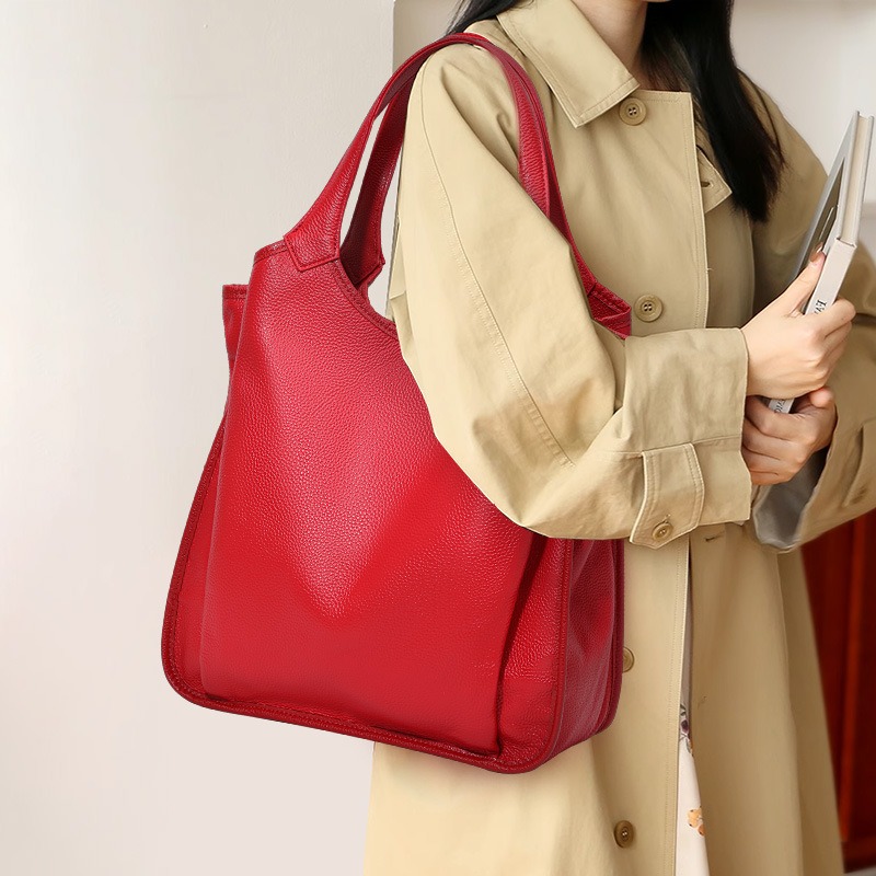 Echte leren schoudertas voor d - Quiet Luxury Bags Tote recensie en prijs