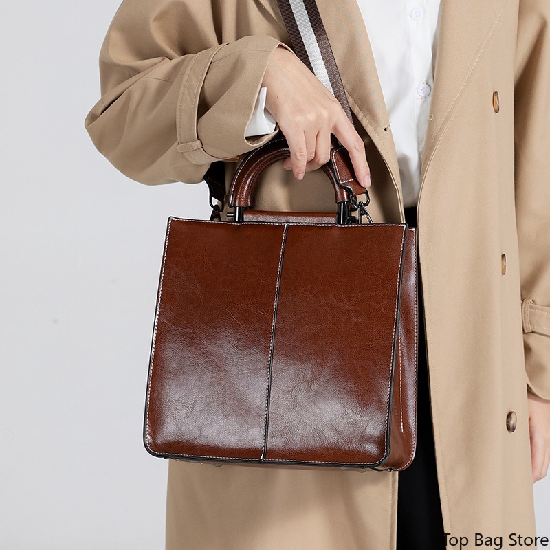 Echte leren tas voor dames, ge - Quiet Luxury Bags Tote recensie en prijs
