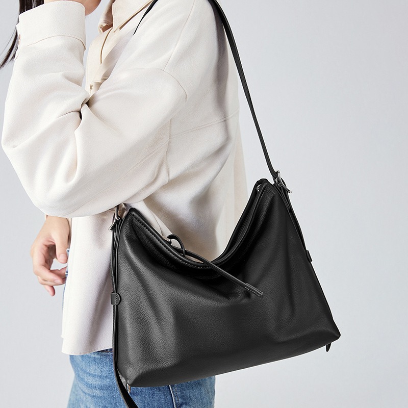 Echte leren schoudertas voor d - Quiet Luxury Bags Tote recensie en prijs